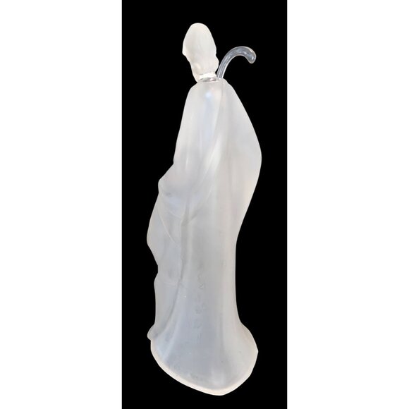 Vtg Frosted Glass Nativity Figurine Joseph Mary & Baby Jesus 11.5" Tall - Picture 4 of 6